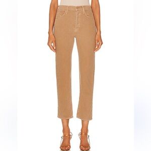 Mother women’s jeans size 26 the tomcat chalk it up tan beige straight leg crop